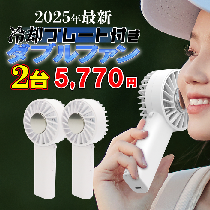 【最新機能全部のせ】冷却プレート付きダブルファン【2台セット】