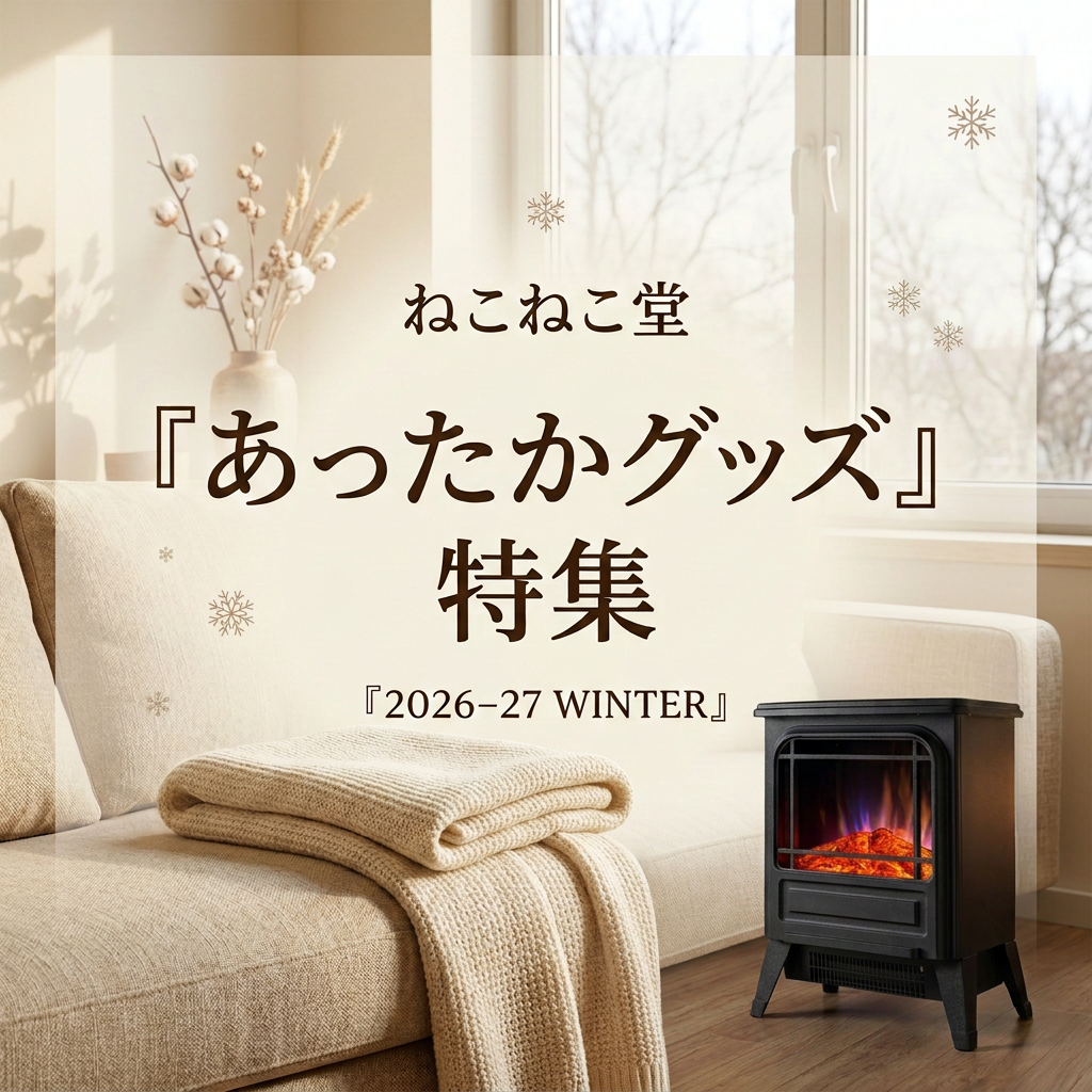 暖炉型ヒーターをさりげなく配置した冬特集画像