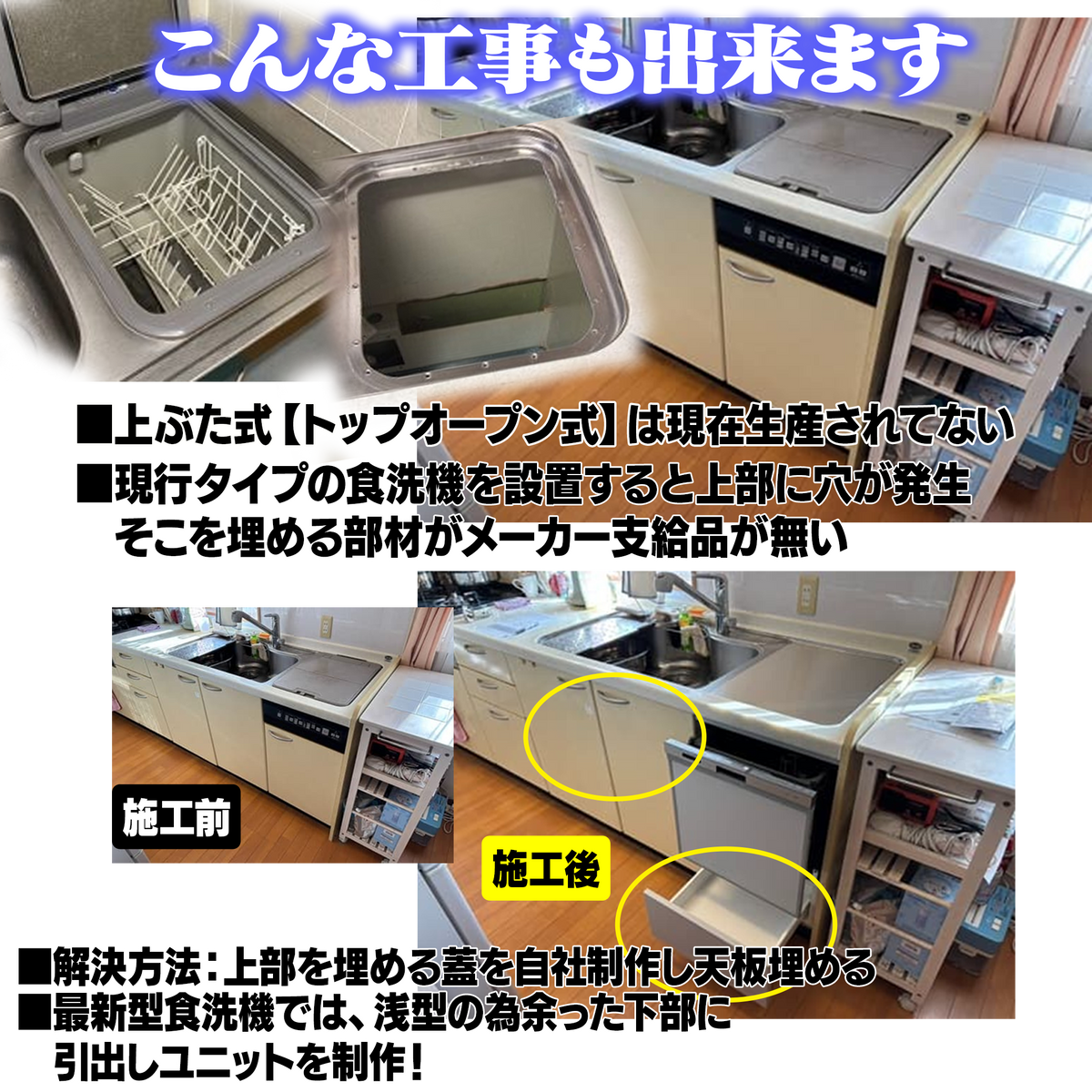 全国対応 ビルトイン食洗機設置・取替サービス