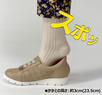 らく軽！スリッポンシューズ【ブラック/ネイビー/キャメル/グレー/ベージュ/ターコイズ】