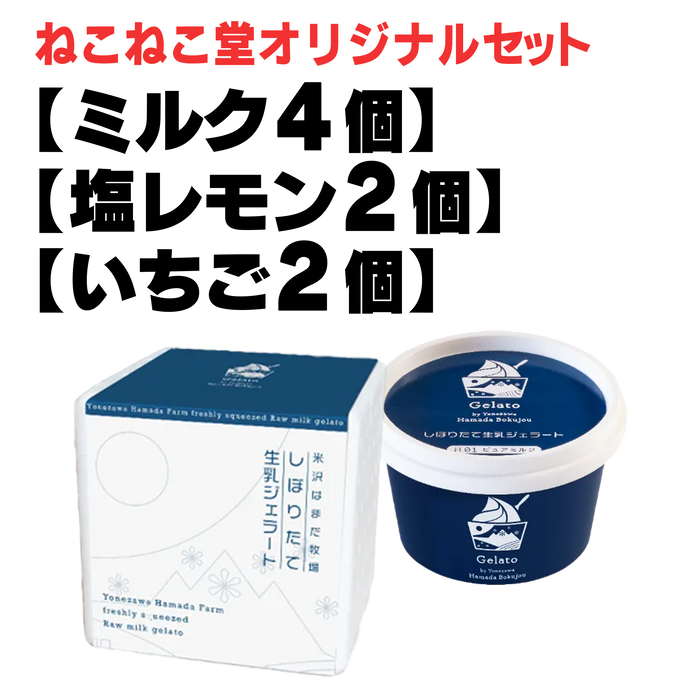 はまだ牧場 しぼりたて生乳ジェラート カップタイプ【山形】