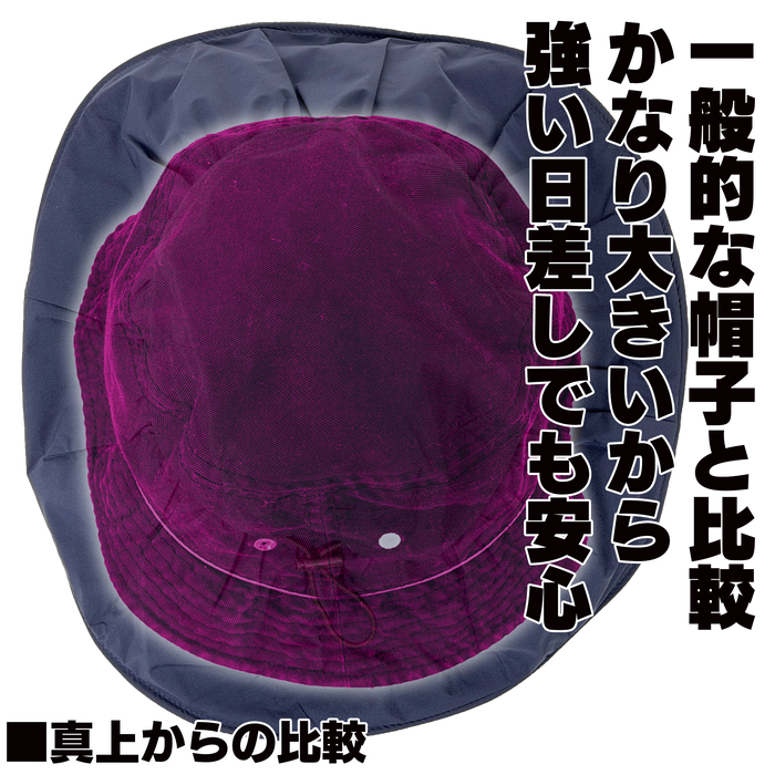 日傘級！ワイヤー入り自在ハット【シェードセット】