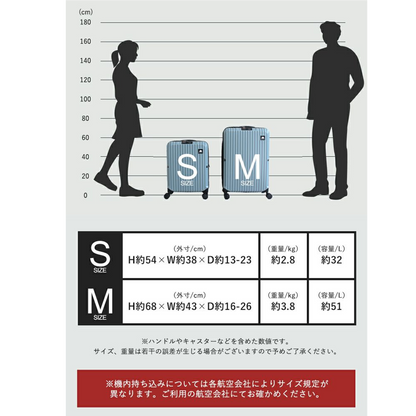 スカンジナビアンフォレスト 折りたためるキャリーケース (Mサイズ)