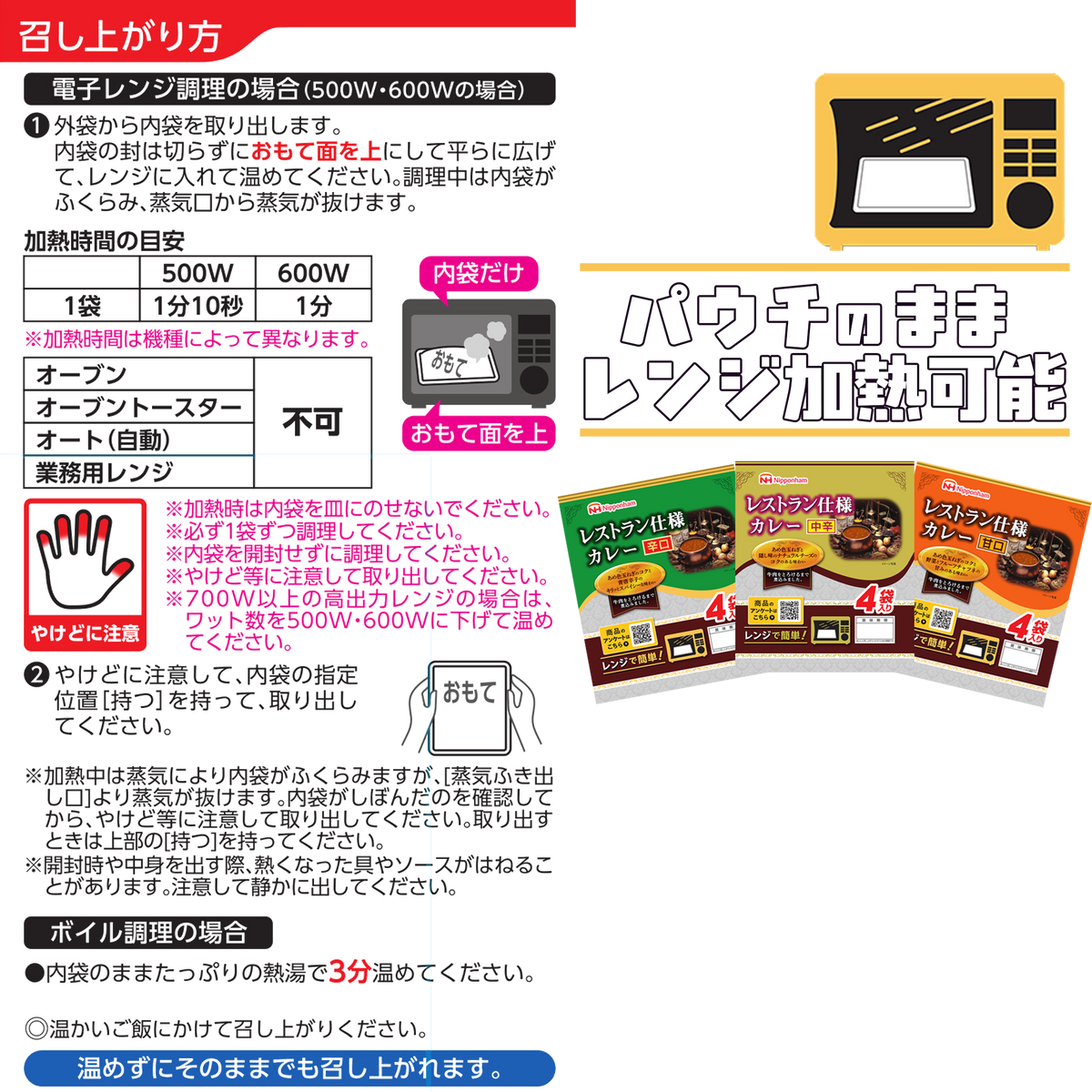 日本ハム レストラン仕様 カレー