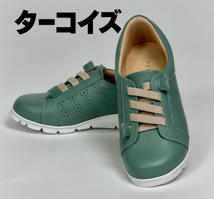 らく軽！スリッポンシューズ【ブラック/ネイビー/キャメル/グレー/ベージュ/ターコイズ】