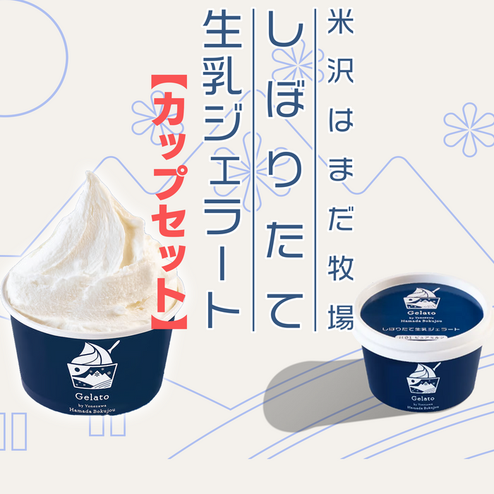 はまだ牧場 しぼりたて生乳ジェラート カップタイプ【山形】