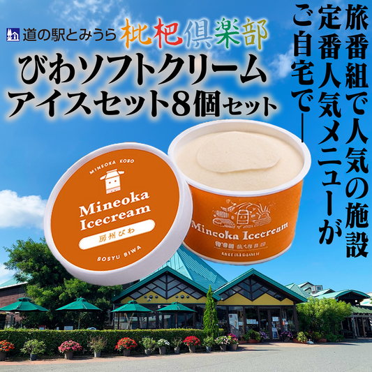 道の駅とみうら びわソフトクリームアイス 8個セット【千葉】