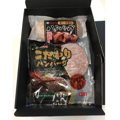 宮崎牛専門レストラン 「ミヤチク」こだわりハンバーグセット 【2種類 計4個】