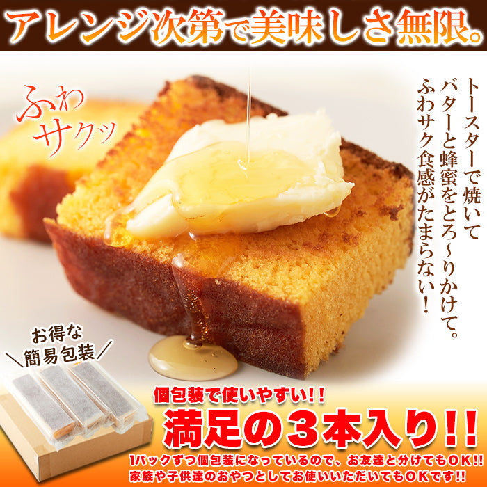 長崎　プレーンカステラ大容量　【約300g×3本】