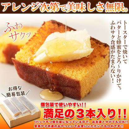 長崎　プレーンカステラ大容量　【約300g×3本】